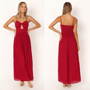 Petal & Pup Alice Wide Leg Jumpsuit in Red Sz XS NWT